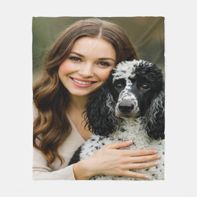 Add Poddle Photo Personalize Customize Fleecefilt (Framsidan)