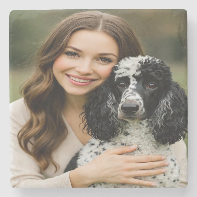 Add Poddle Photo Personalize Customize Stenunderlägg (Framsidan)