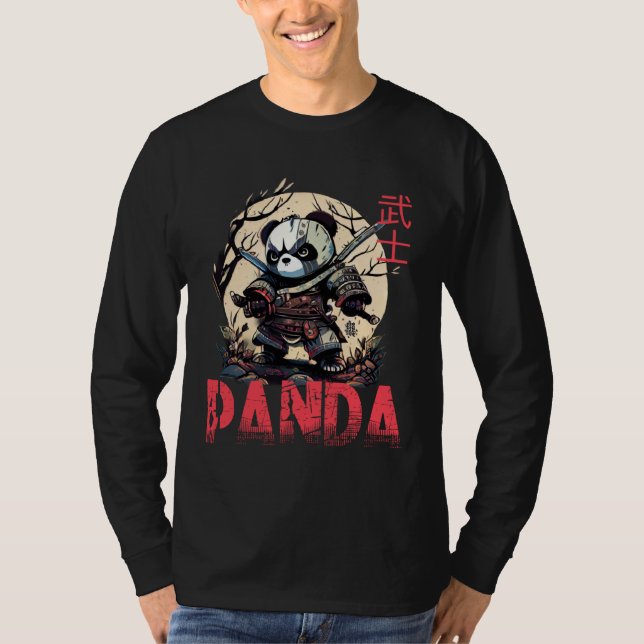 Add Samurai Panda to Japanese Art  1 T Shirt (Framsida)