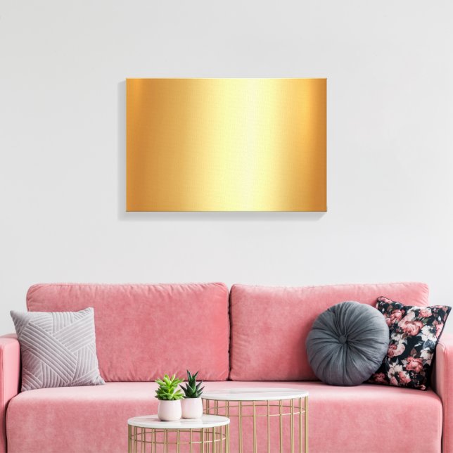 Add Upload Your Photo on Elegant Gold Background Canvastryck (Insitu (Vardagsrum))