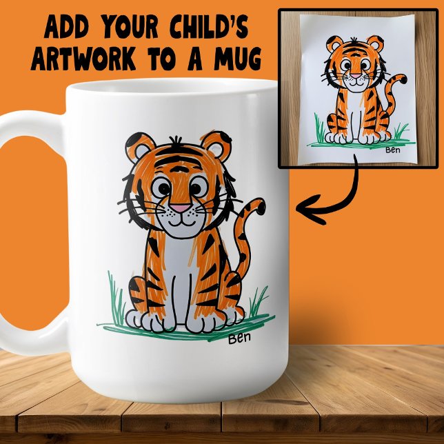 Add Your Child's Artwork to a Coffee Cup Kaffemugg (Skapare uppladdad)
