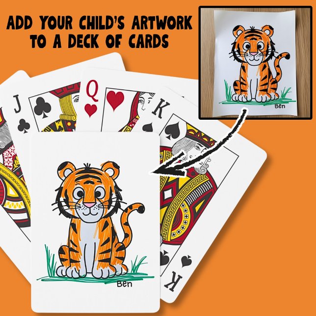 Add Your Child's Artwork to  Casinokort (Skapare uppladdad)