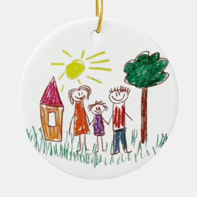 Add your Child's Artwork to this  Julgransprydnad Keramik (Framsidan)
