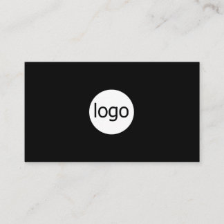 Add your custom logo circle professional black visitkort