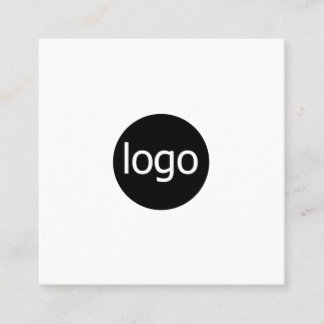 Add your custom logo circle professional white squ fyrkantigt visitkort