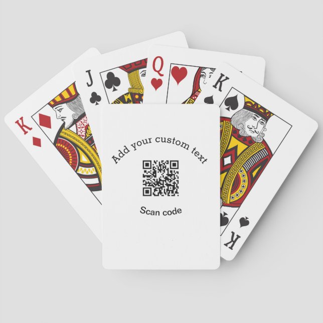 Add your custom text scan QR code business  Casinokort (Baksidan)
