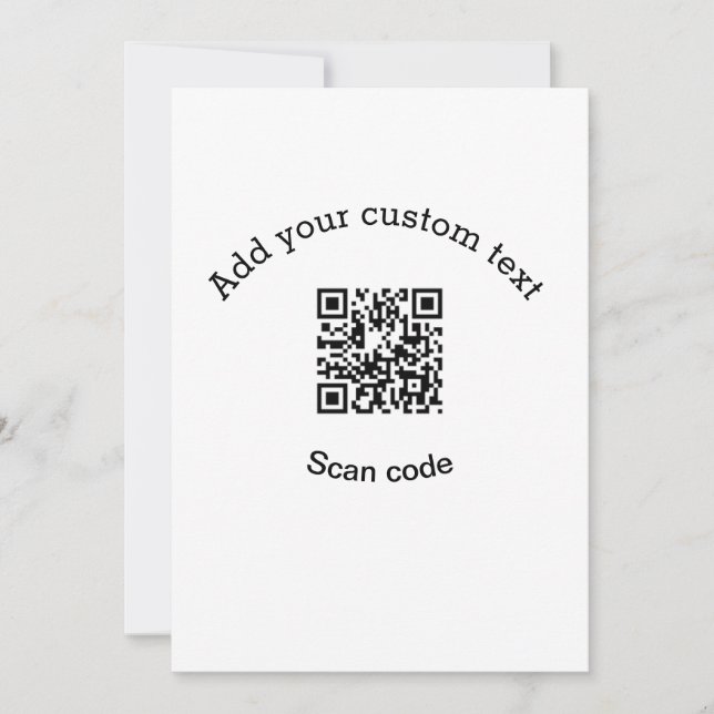Add your custom text scan QR code business  Inbjudningar (Framsida)