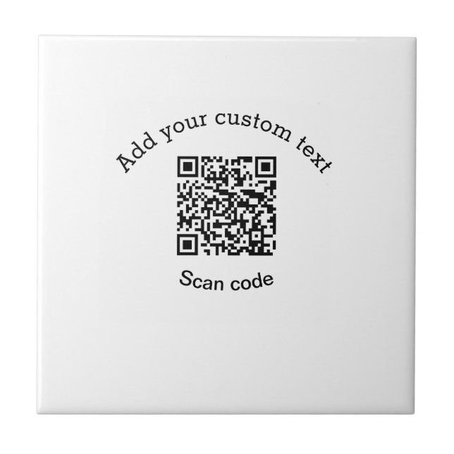 Add your custom text scan QR code business  Kakelplatta (Framsidan)