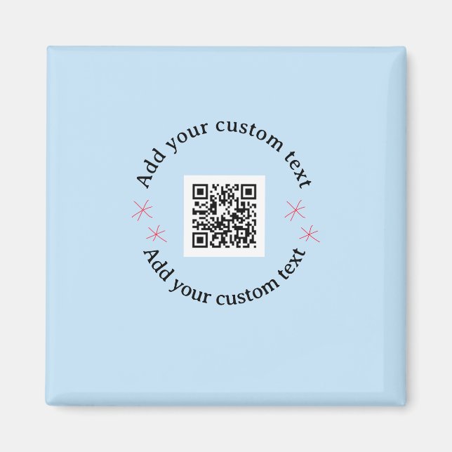 Add your custom text scan QR code business  Magnet (Framsidan)