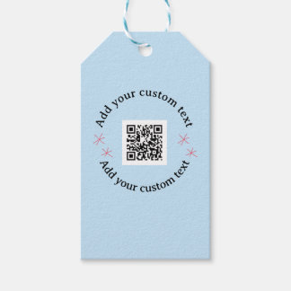 Add your custom text scan QR code business  Presentetikett
