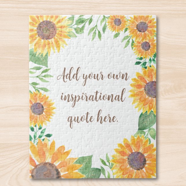 Add Your inspirational Motivational Quote Floral Pussel (Skapare uppladdad)
