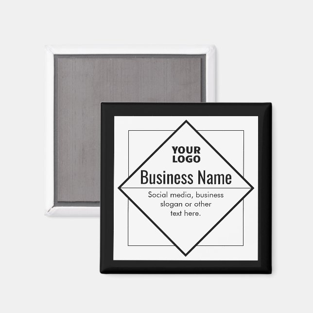 Add Your Logo Customizable Template Magnet (Front/Back)