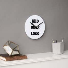 ADD YOUR LOGO RUND KLOCKA
