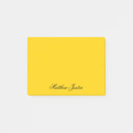 Add Your Name to Custom Canary Yellow Notes Post-it Block