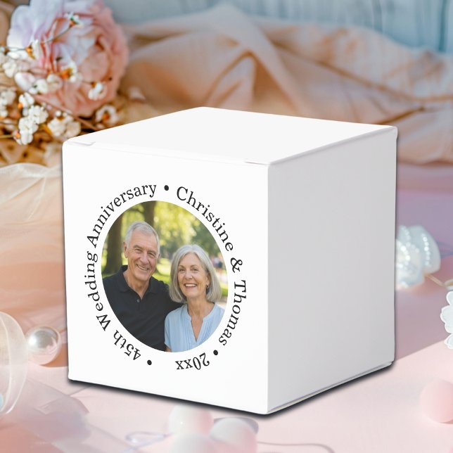 Add Your Own Couple Photo 45th Wedding Anniversary Presentaskar (Skapare uppladdad)