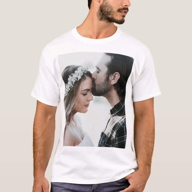 Add Your Own Custom Photo Double Sided    T Shirt (Framsida)
