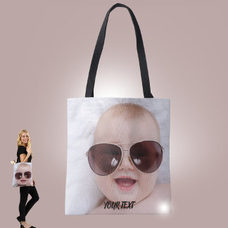Add your own custom photo front and back tote bag tygkasse