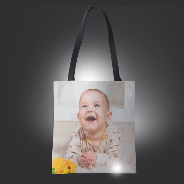 Add your own custom photo front and back tote bag tygkasse (Skapare uppladdad)