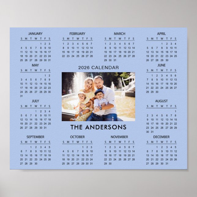Add Your Own Family Photo 2026 Calendar |  Poster (Framsidan)