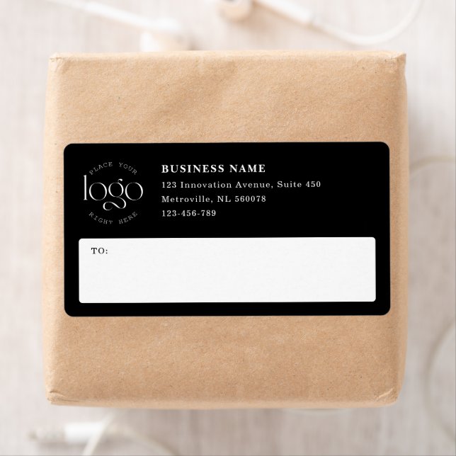 Add Your Own Logo Custom Business Black Shipping Fraktsedel (Insitu)