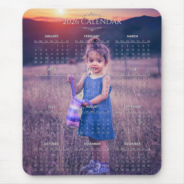 Add Your Own Photo 2026 Calendar | Mousepad Musmatta (Framsidan)