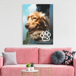 Add Your Own Photo Dog Pets Monogram Canvastryck