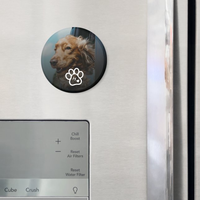 Add Your Own Photo Dog Pets Monogram Magnet (In Situ (Fridge))