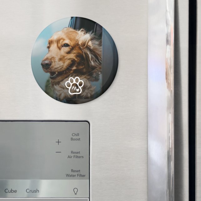 Add Your Own Photo Dog Pets Monogram Magnet (In Situ (Fridge))