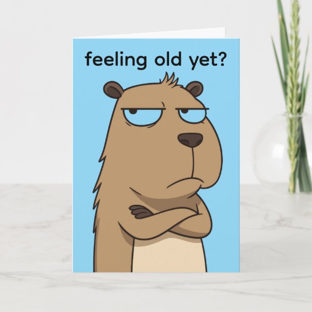 ADD YOUR OWN TEXT Funny birthday card  Kort (Framsida)