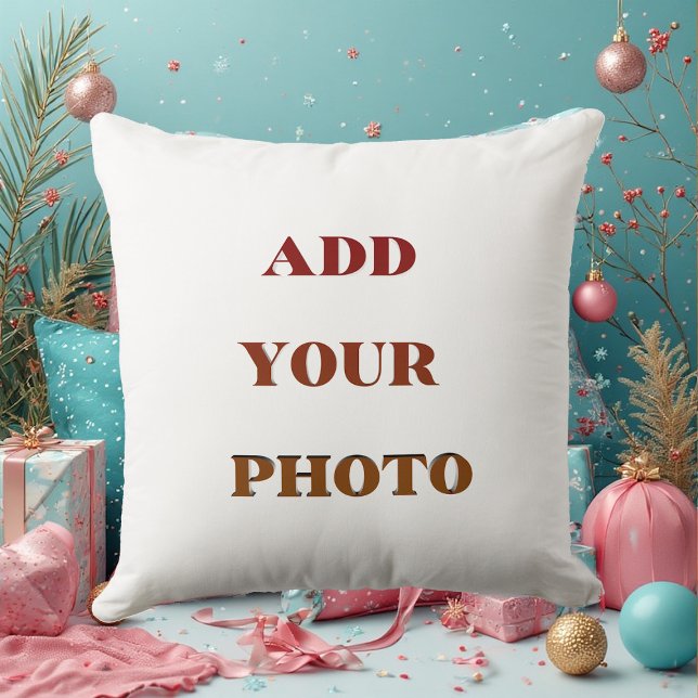 Add Your Photo Modern Elegant Minimal Style Custom Kudde (Add Your Photo Modern Elegant Minimal Style Custom Throw Pillow)