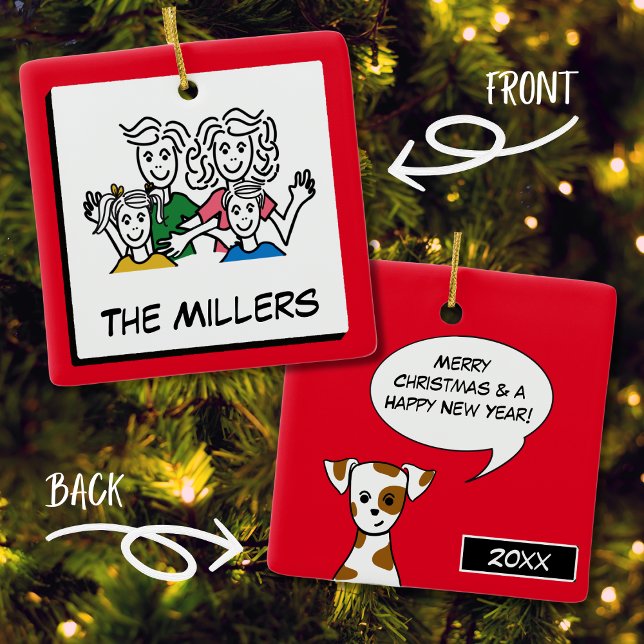 Add Your Photo | Personalize Text | Custom Photo Julgransprydnad Keramik (Skapare uppladdad)