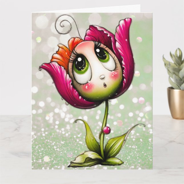 Add your special message  kort (Liten växt)