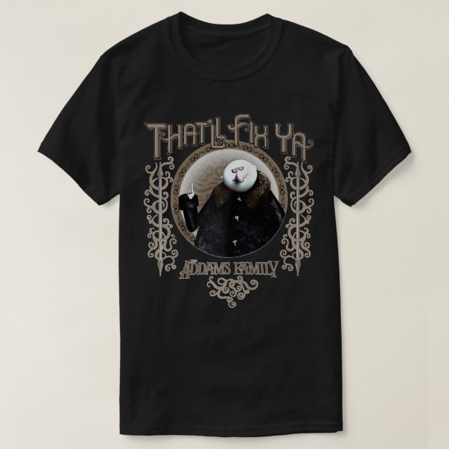 Addams Familjefester som ska laga Ya Porträtt T Shirt (Design framsida)