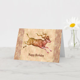 Addax - Antelope Birthday till Vild Crazy Friend Kort