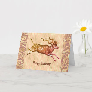 Addax - Antelope Birthday till Vild Crazy Friend Kort