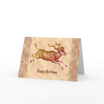 Addax - Antelope Birthday till Vild Crazy Friend