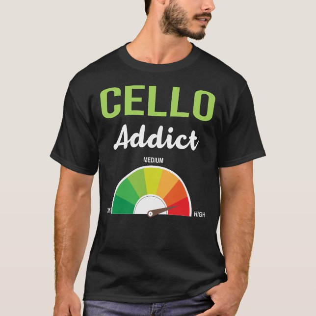 Addence Cello Cellist T Shirt (Framsida)