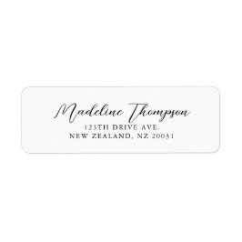 Addensetikett för Bröllop med enkel Elegant Returadress Etikett