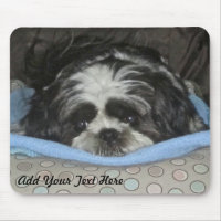 Addera Shih Tzu Puppy Mouse Pad för att anpassa