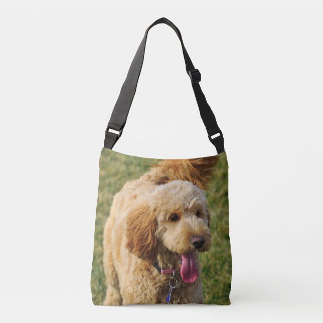 Adderande Goldendoodle-Hund Axelväska (Framsida)