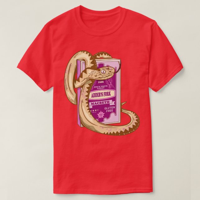 Adders Fork Macbeth Shakespeare T Shirt (Design framsida)