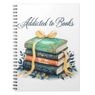 Addicted to books - schrift anteckningsbok