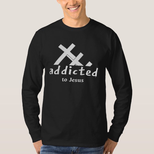 ADDICTED TO JESUS For Church Events Youth Group T Shirt (Framsida)