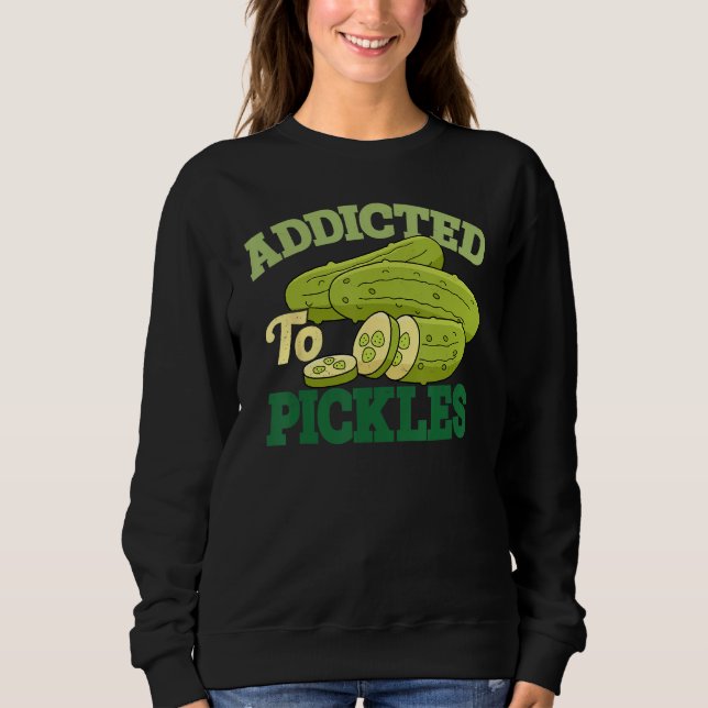 Addicted To Pickles Cucumber Pickle  Vegetarian Pi T Shirt (Framsida)