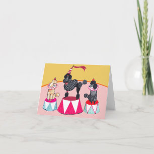 Addie's Circus Pudel Notecard Kort
