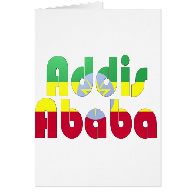 Addis Ababa Etiopien Hälsningskort (Framsidan)