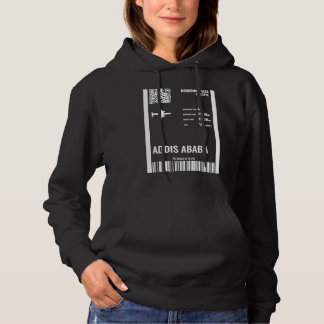 Addis Abeba Etiopien Ombordstigningskort Flygbilje T Shirt