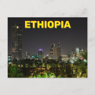 Addis Abeba, Etiopien på natten Vykort