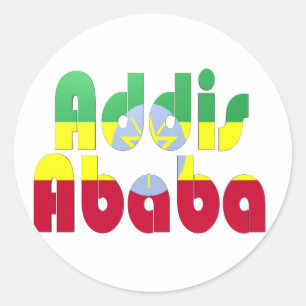 Addis Abeba, Etiopien Runt Klistermärke