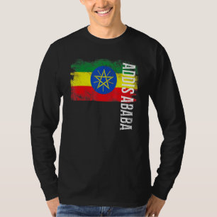 Addis Abeba Etiopiens Flagga för etiopier Manar Kv T Shirt